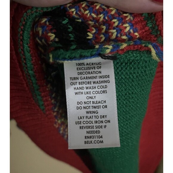 Merry Wear Tic Tac Toe Ugly Christmas Sweater Knit Top Size Medium - Picture 9 of 9